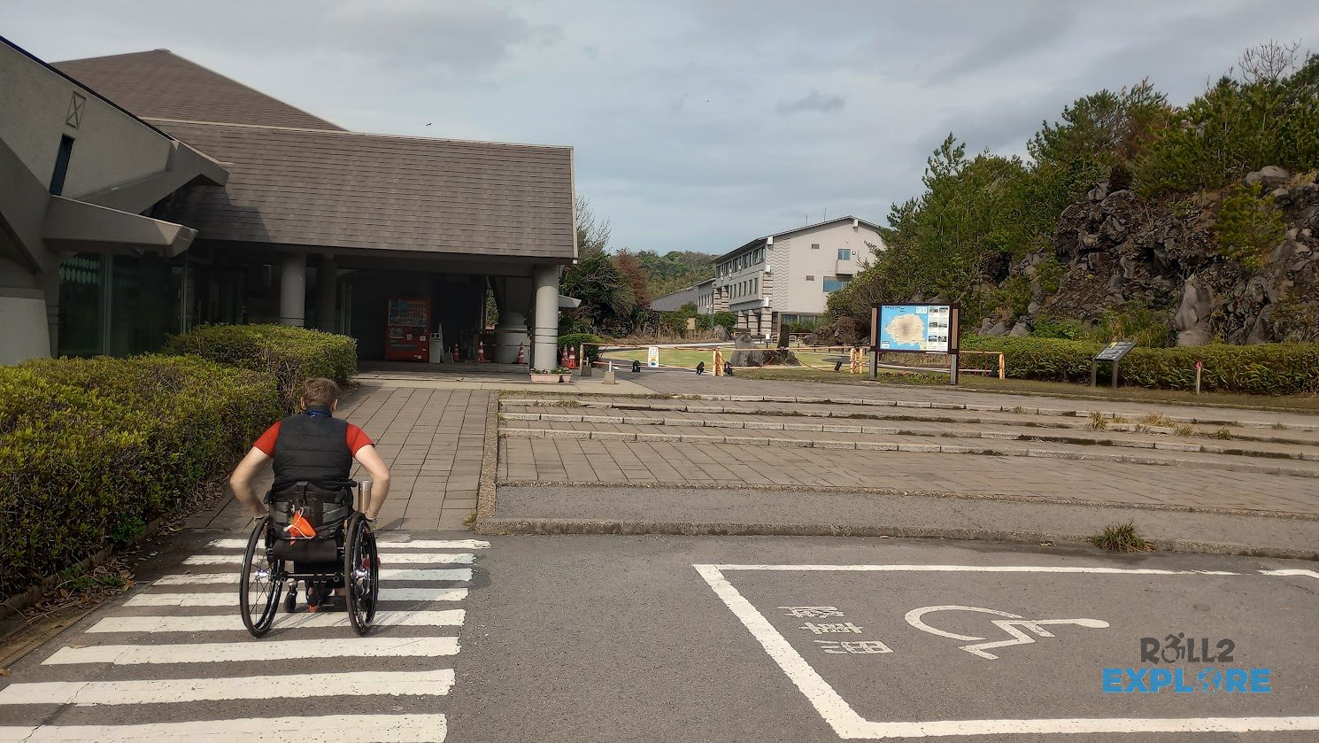 Disabled parking in Sakurajima next to Tourist Information